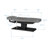 Sillon Relax Electric SPA Lounger – Grey, Black Base · Dimension drawing