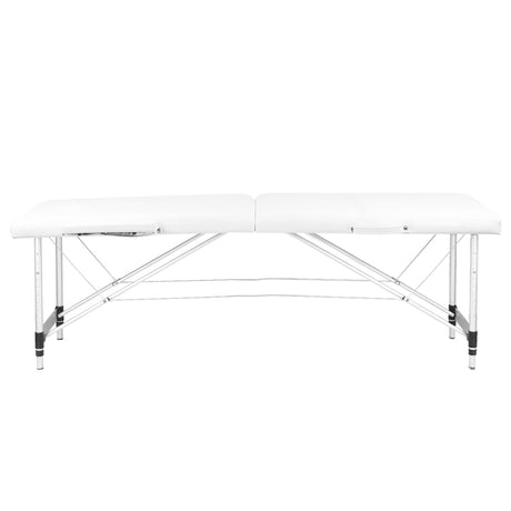 2-section aluminum folding massage table, comfort, white - BVShop