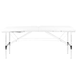 2-section aluminum folding massage table, comfort, white - BVShop