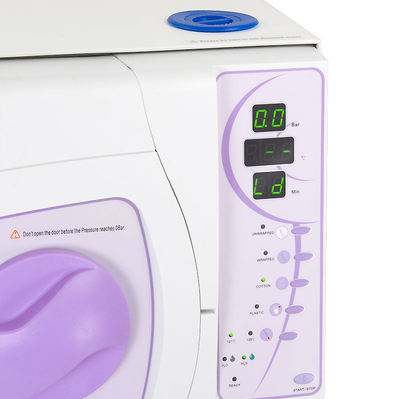 Medical Autoclave Class B 18L by Beauty System, compact sterilizer with digital controls and stainless steel interior.