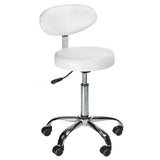 Cosmetic stool with backrest BD-9934 white - BVShop