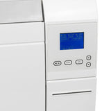 Autoclave medis MONA LCD 12L class B sterilizer with printer, featuring digital display and stainless steel interior for sterilization.