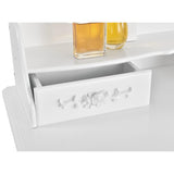 White vanity ELSA with 3 mirrors and 7 drawers + stool - BVShop