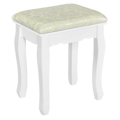 MIRA White Vanity Table with Mirror, 4 Drawers & Stool - BVShop