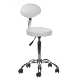 Cosmetic Stool with backrest BH-7289 White - BVShop