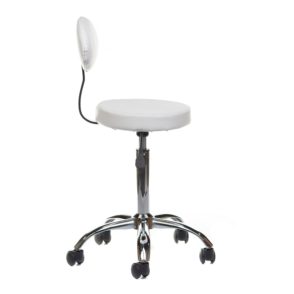 Cosmetic Stool with backrest BH-7289 White - BVShop