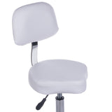Taboret kosmetyczny z oparciem BH-7268 White - BVShop