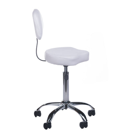 Cosmetic Stool with Backrest BH-7268 White - BVShop