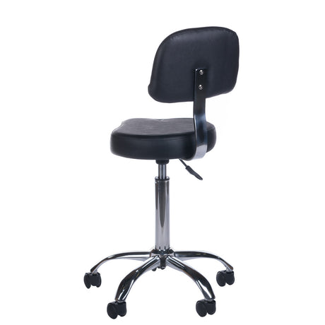 Cosmetic Stool with Backrest BH-7268 Black - BVShop