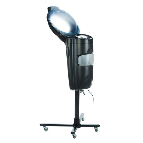 Black ozone sauna on stand by Beauty System, model BB-007R2, featuring a sleek design and control panel visible in the image.