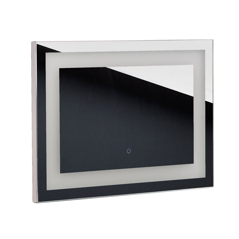LED-lit mirror by Beauty System, New York style, 60x80cm with integrated LED lighting, designed for modern bathroom decor.