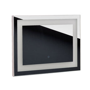 LED-lit mirror by Beauty System, New York style, 60x80cm with integrated LED lighting, designed for modern bathroom decor.