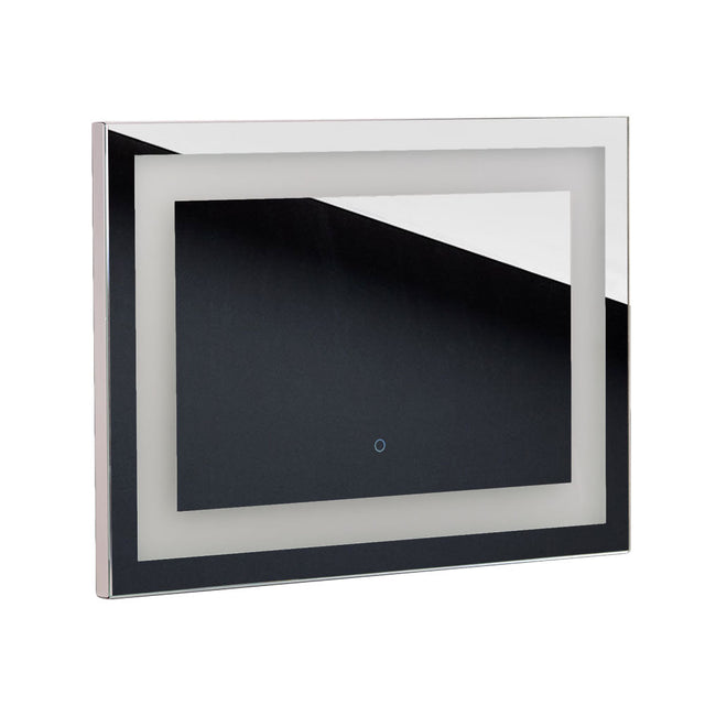 LED-lit mirror by Beauty System, New York style, 60x80cm with integrated LED lighting, designed for modern bathroom decor.