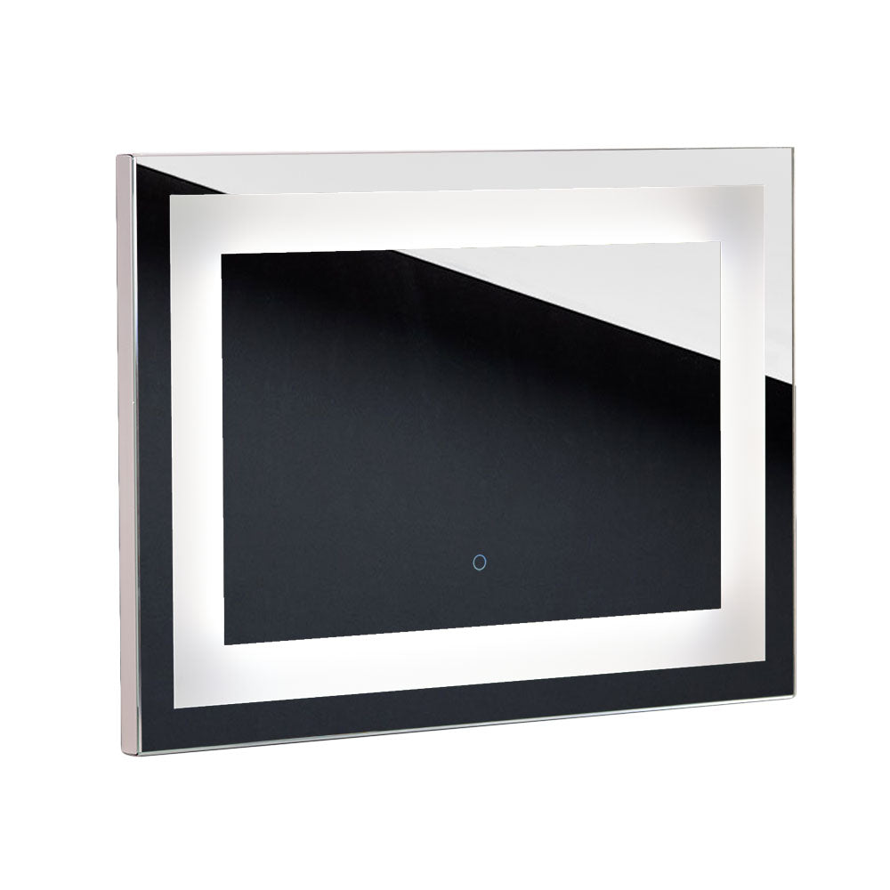 LED-lit mirror by Beauty System, New York 60x80cm with built-in LED lights, sleek rectangular design, wall-mounted bathroom mirror