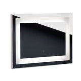 LED-lit mirror by Beauty System, New York 60x80cm with built-in LED lights, sleek rectangular design, wall-mounted bathroom mirror