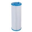 Long filter for jacuzzi by Beauty System, showing a close-up of the cylindrical spa filter with mesh and plastic housing.