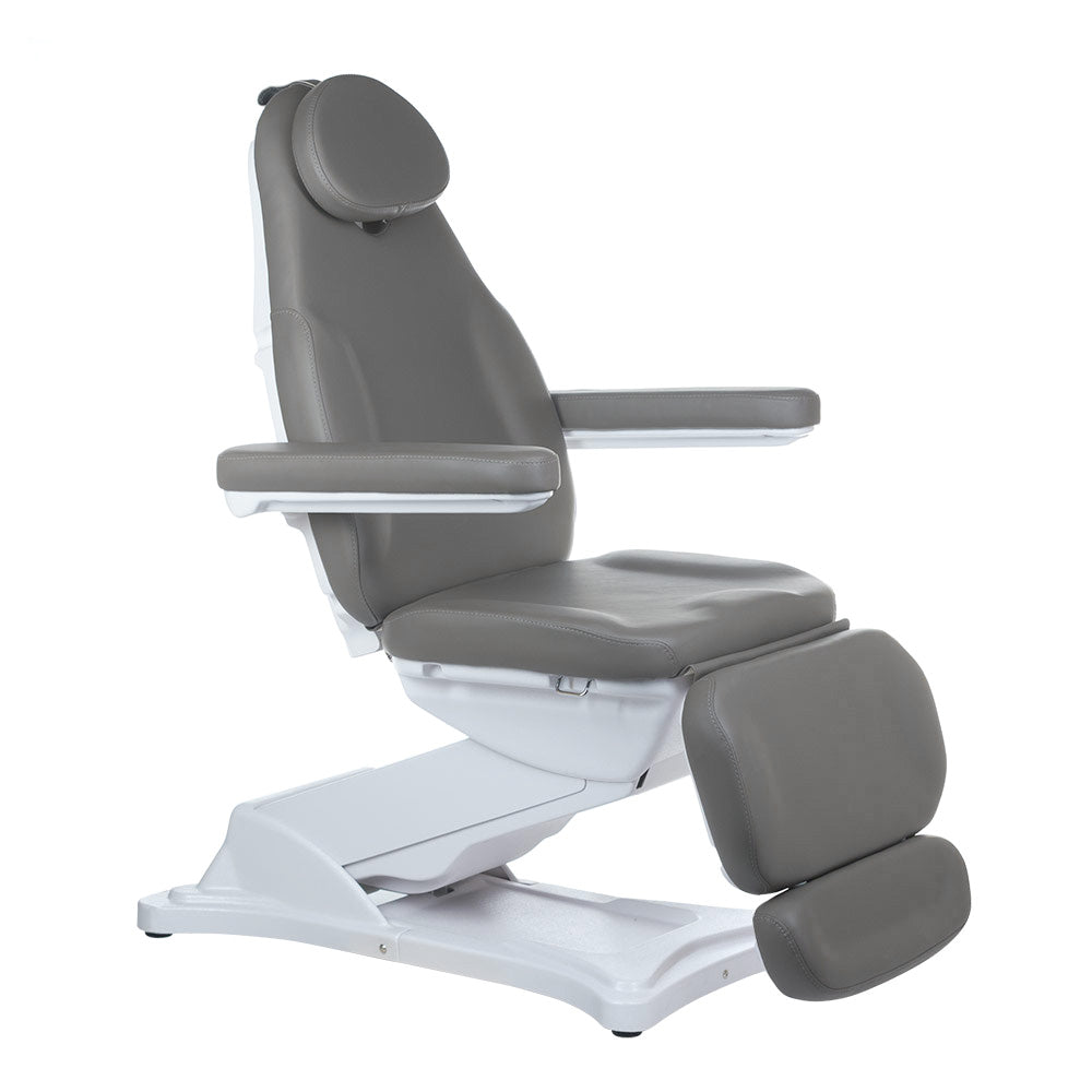 Electrical cosmetic chair MODENA BD-8194 by Beauty System, gray adjustable beauty salon chair with electric controls.