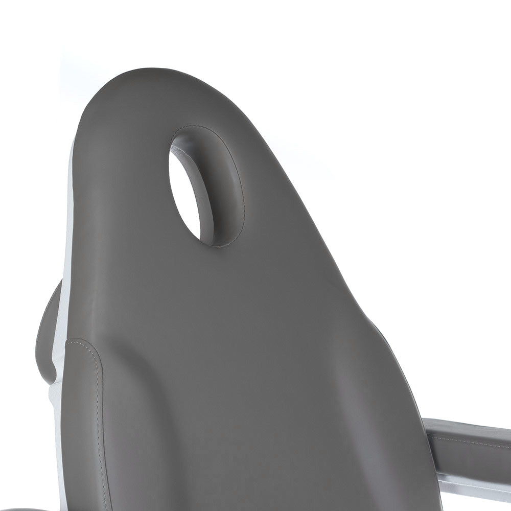 Gray electrical cosmetic chair by Beauty System, MODENA BD-8194, featuring adjustable headrest and cushioned upholstery for beauty treatments.
