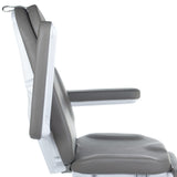 Electrical cosmetic chair MODENA BD-8194 by Beauty System, gray electric salon chair with padded seat and adjustable backrest.