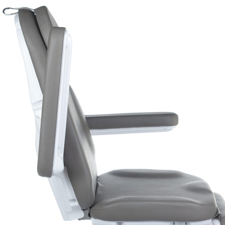 Electrical cosmetic chair MODENA BD-8194 by Beauty System, gray electric salon chair with padded seat and adjustable backrest.