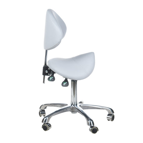 4-Taboret kosmetyczny z oparciem BY-3004 szary-4