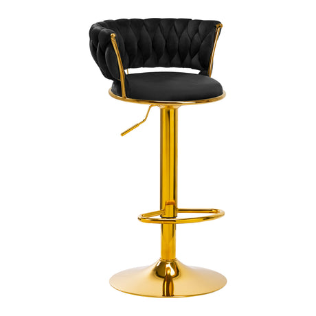 4Rico Bar Hocker QS-B313a black velvet - BVShop