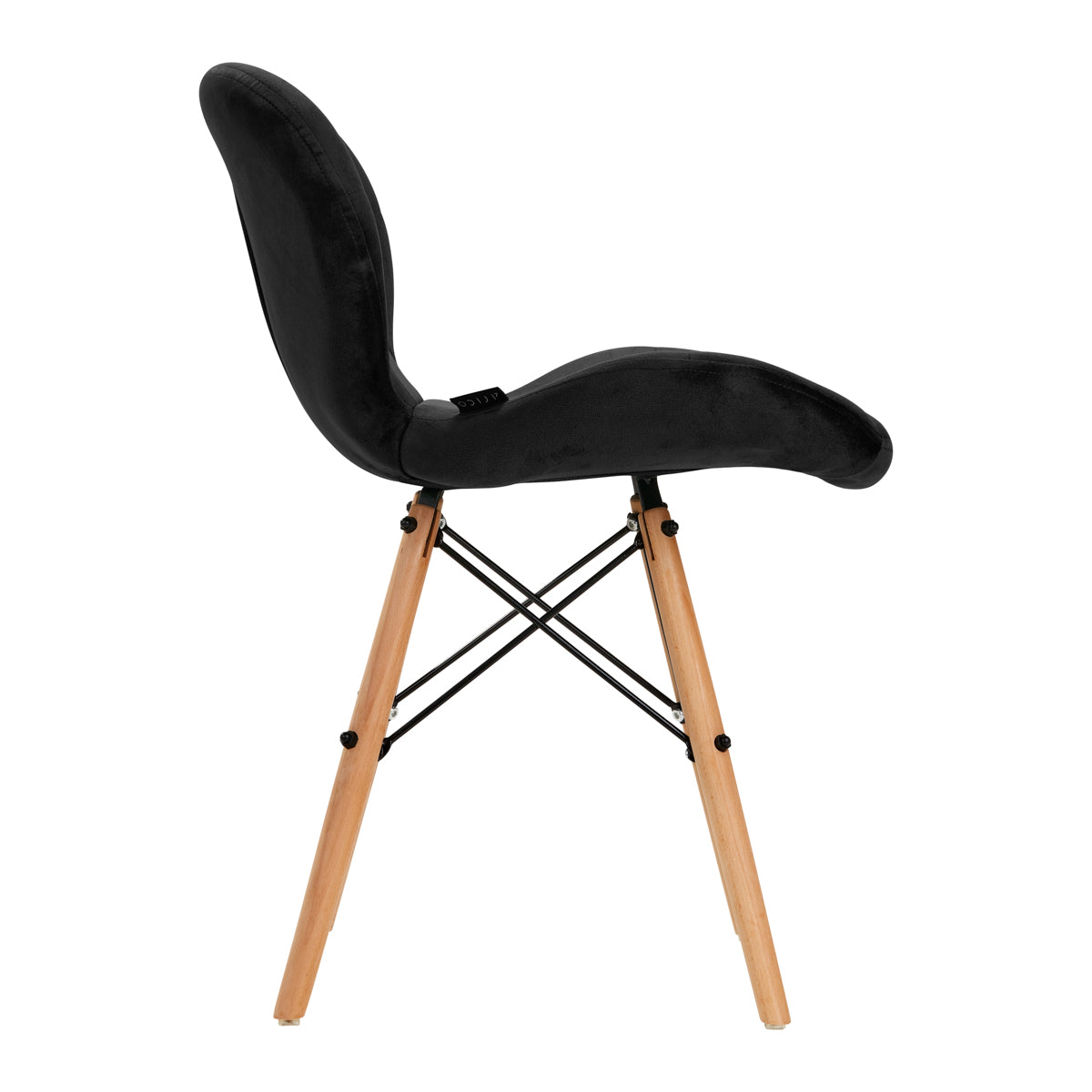 4Rico Cosmetic chair QS-186 black velvet - BVShop