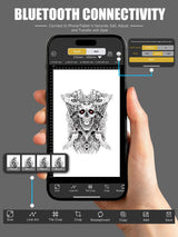 Mast DragonHawk A4 wireless thermal tattoo stencil printer with digital display and compact design for professional tattoo artists.