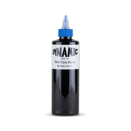 Dynamic Triple Black hair dye in 8oz bottle, featuring black and dark shades for bold, vibrant hair color.