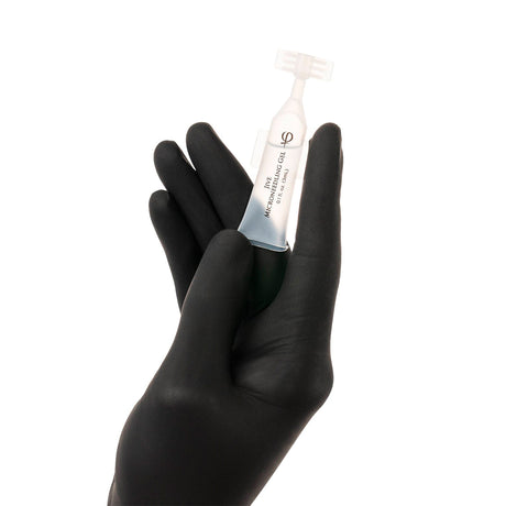 PhiAcademy Jive Microneedling Gel 3ml 10pcs — individual Jive ampoule held in a gloved hand