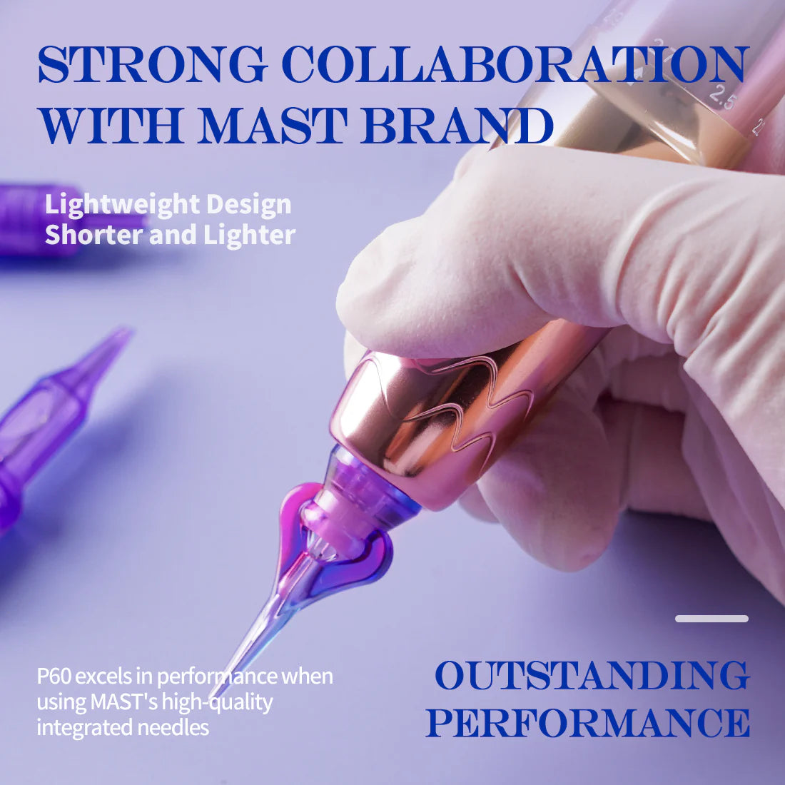 MAST P60 Wireless Tattoo Machine With Diamond Edition Pink - BVShop