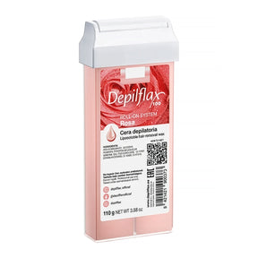 Depilflax 100 Rosa creamy roll-on wax cartridge 110g for professional hair removal
