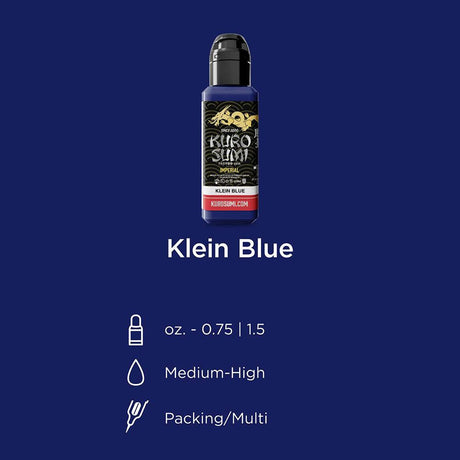 Kuro Sumi Imperial Tattoo Ink Klein Blue