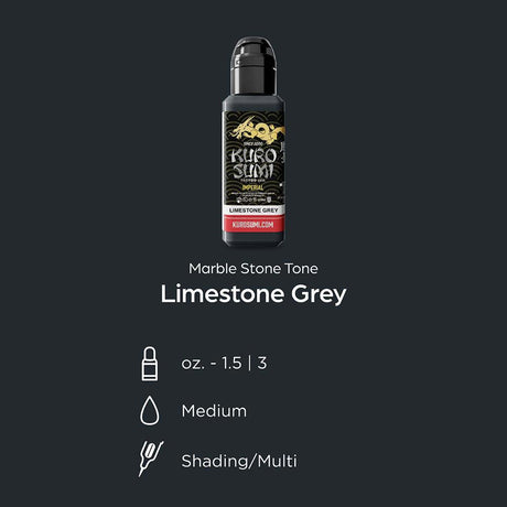 Kuro Sumi Imperial Tattoo Ink Limestone Grey 44ml