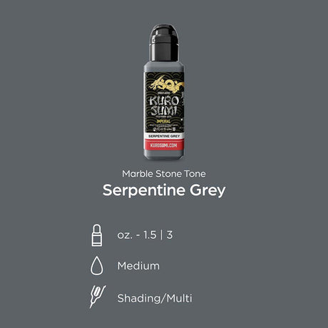 Kuro Sumi Imperial Tattoo Ink Serpentine Grey In Stock 44ml
