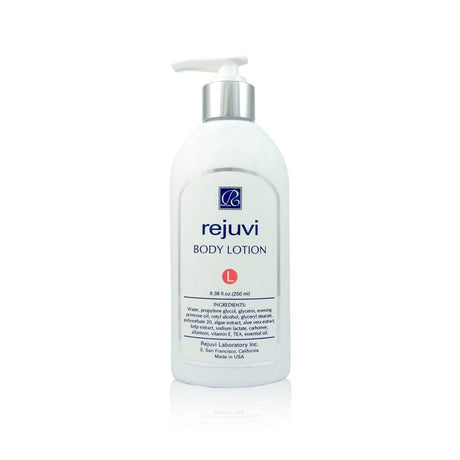 Rejuvi L Body Lotion 250ml bottle for intense hydration with GLA and aloe vera