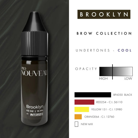 Pro Nouveau Brow Pigments by Intenze Brooklyn 15ml