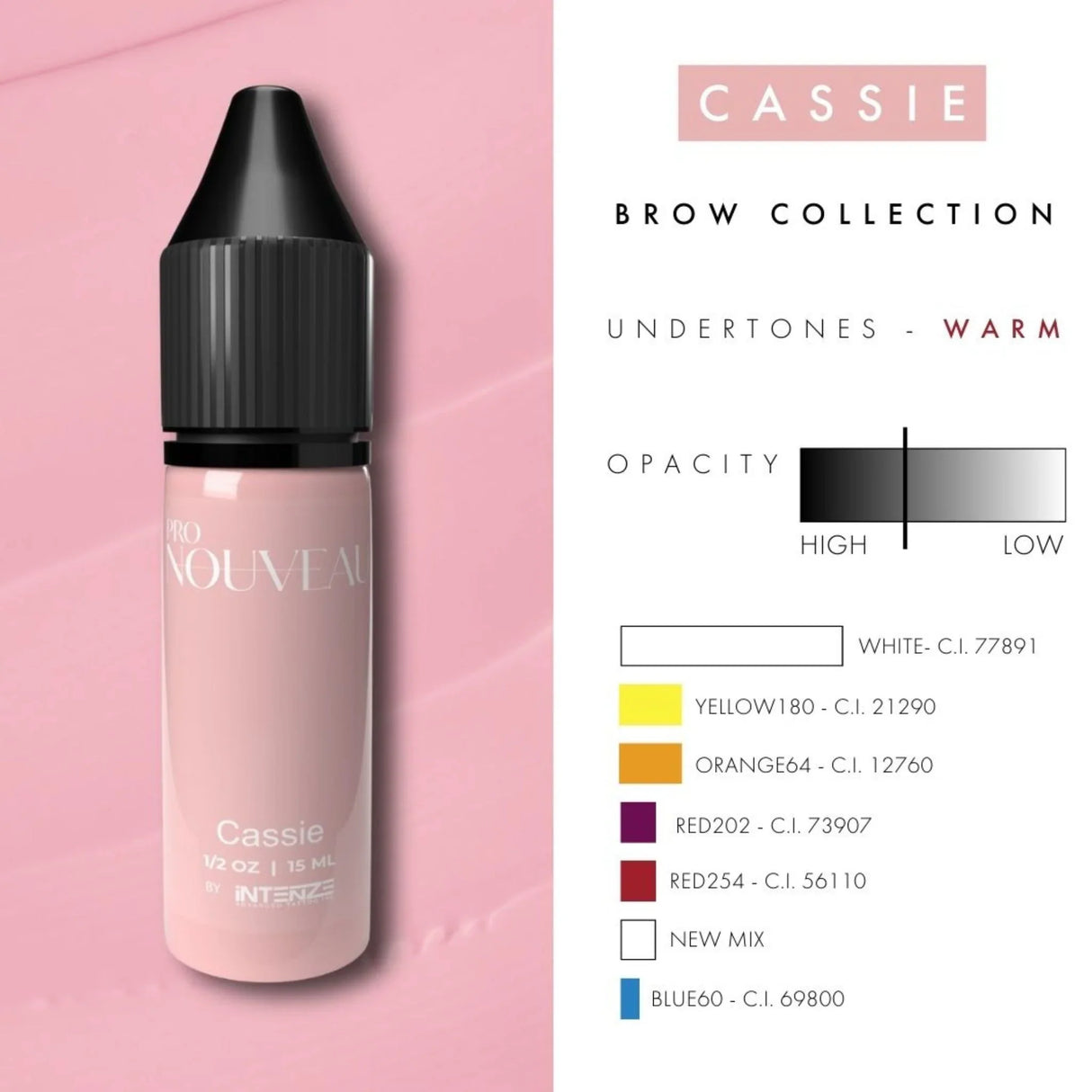 Pro Nouveau Blush Lip Pigments by Intenze Cassie 15ml
