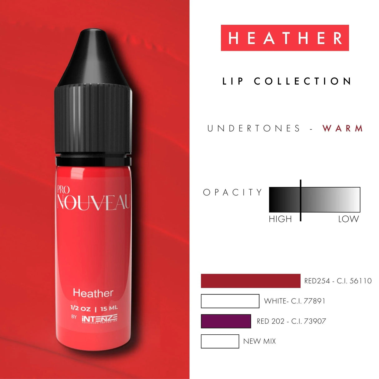 Pro Nouveau Lip Pigments By Intenze Heather 15ml