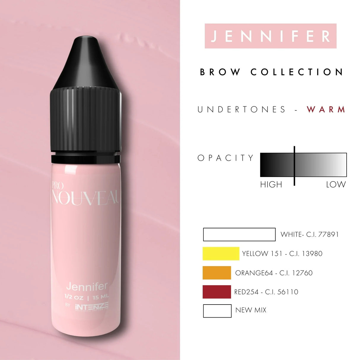 Pro Nouveau Blush Lip Pigments by Intenze Jennifer 15ml