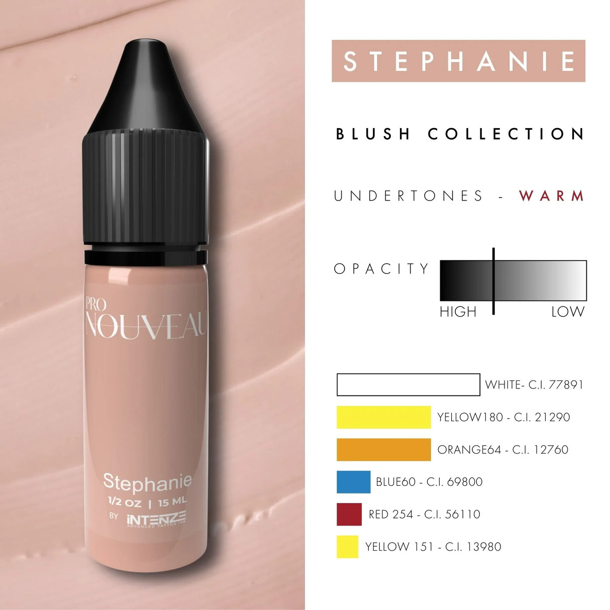 Pro Nouveau Blush Lip Pigments by Intenze Stephanie 15ml