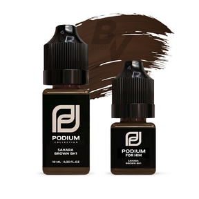 Podium Sahara Brown BH1 warm brown eyebrow PMU pigment, 6ml and 10ml