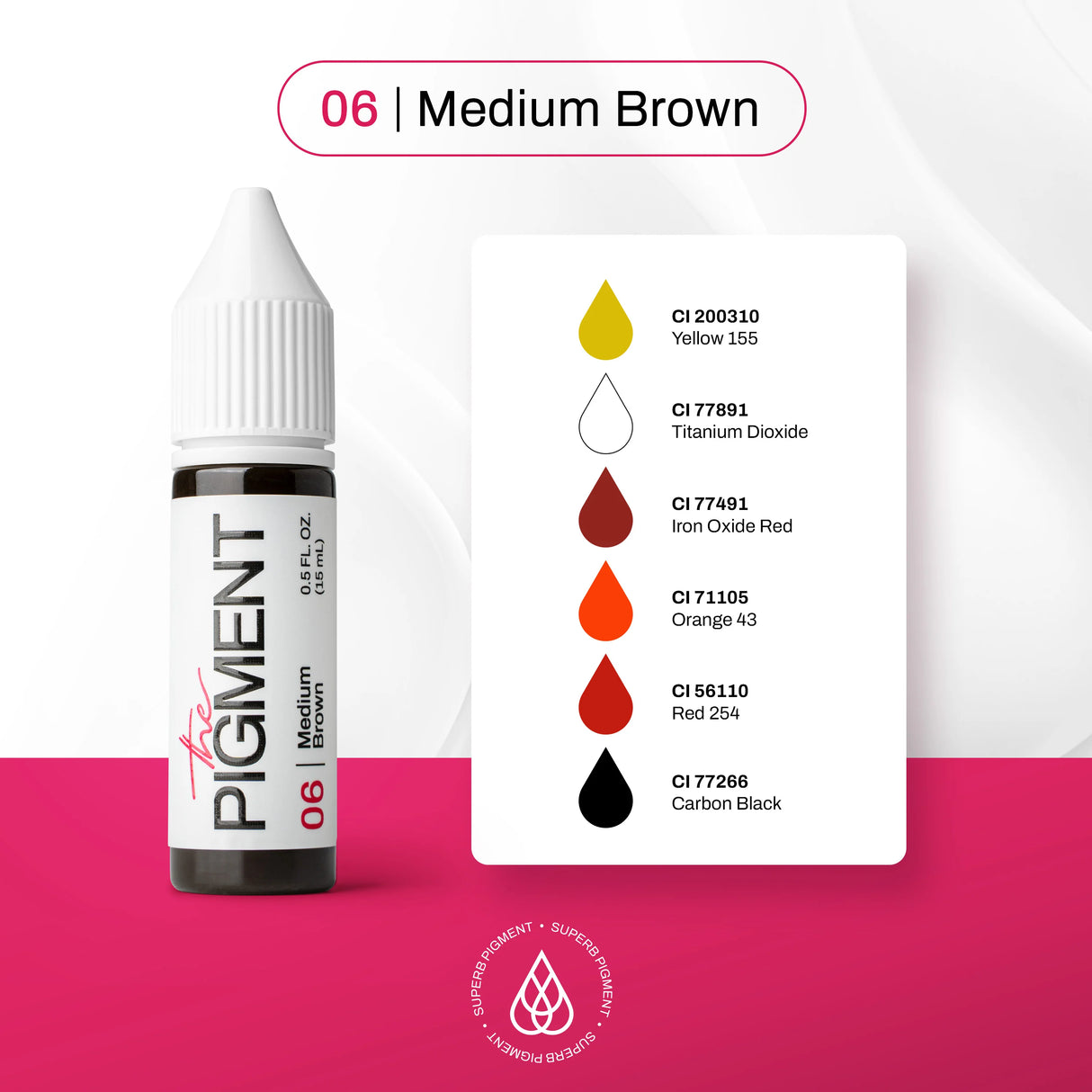 The Pigment 06 Medium Brown Pigment  15ml