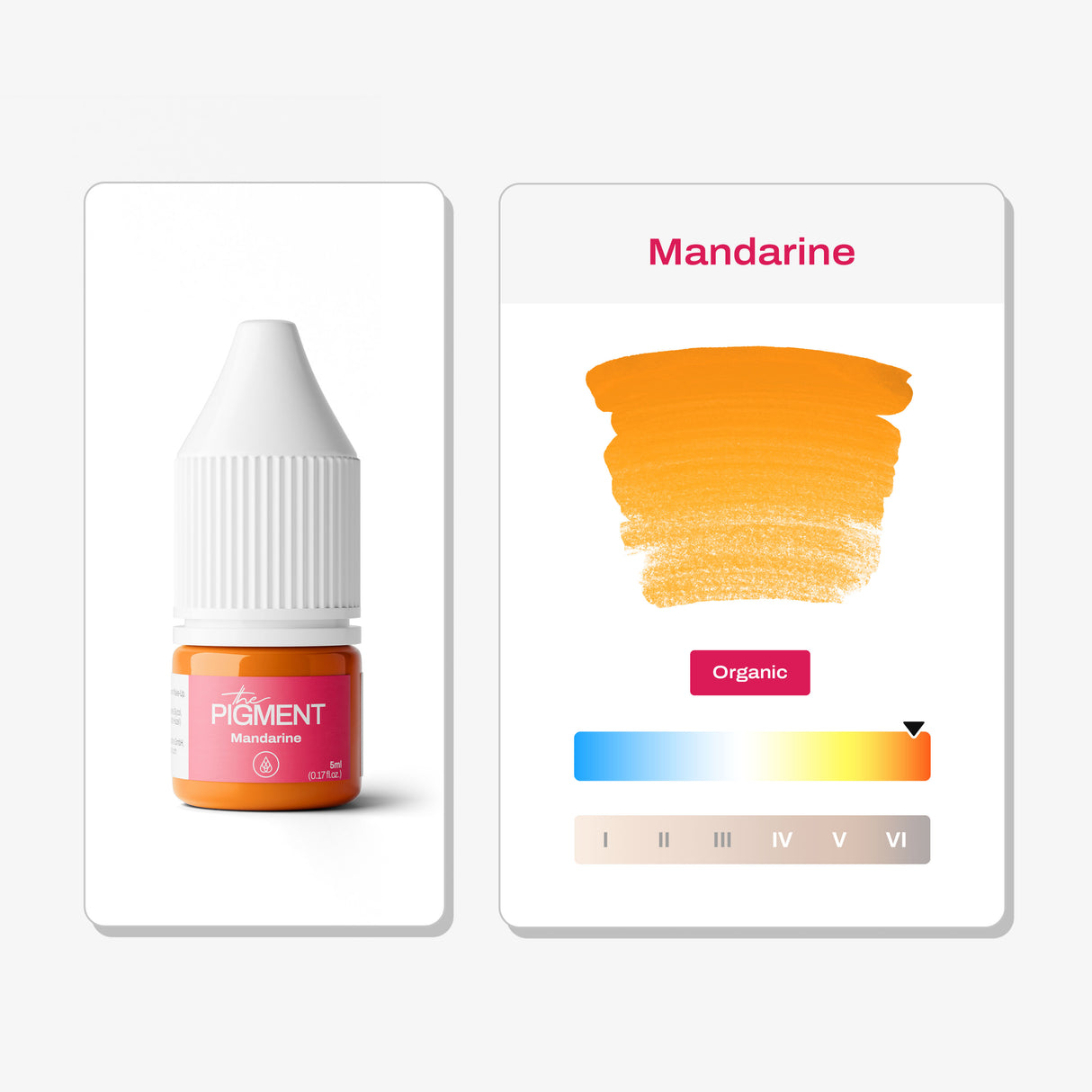 The Pigment Mandarine Corrector 5ml PMU pigment bottle for artists