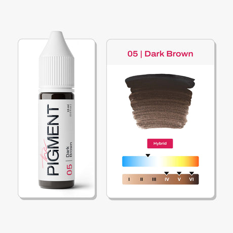 The Pigment 05 Dark Brown PMU pigment main image for brow work
