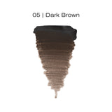 The Pigment 05 Dark Brown brow pigment swatch for PMU artists