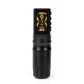 Wireless AVA UNI-K tattoo pen machine with ergonomic design and sleek black body, ready for professional tattooing.