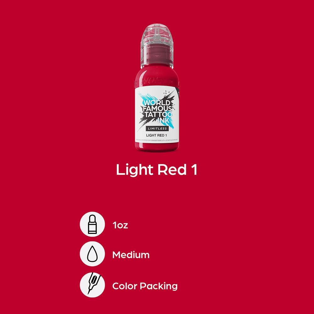 World Famous Limitless Tattoo Ink Light Red 1 30ml