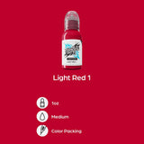 World Famous Limitless Tattoo Ink Light Red 1 30ml