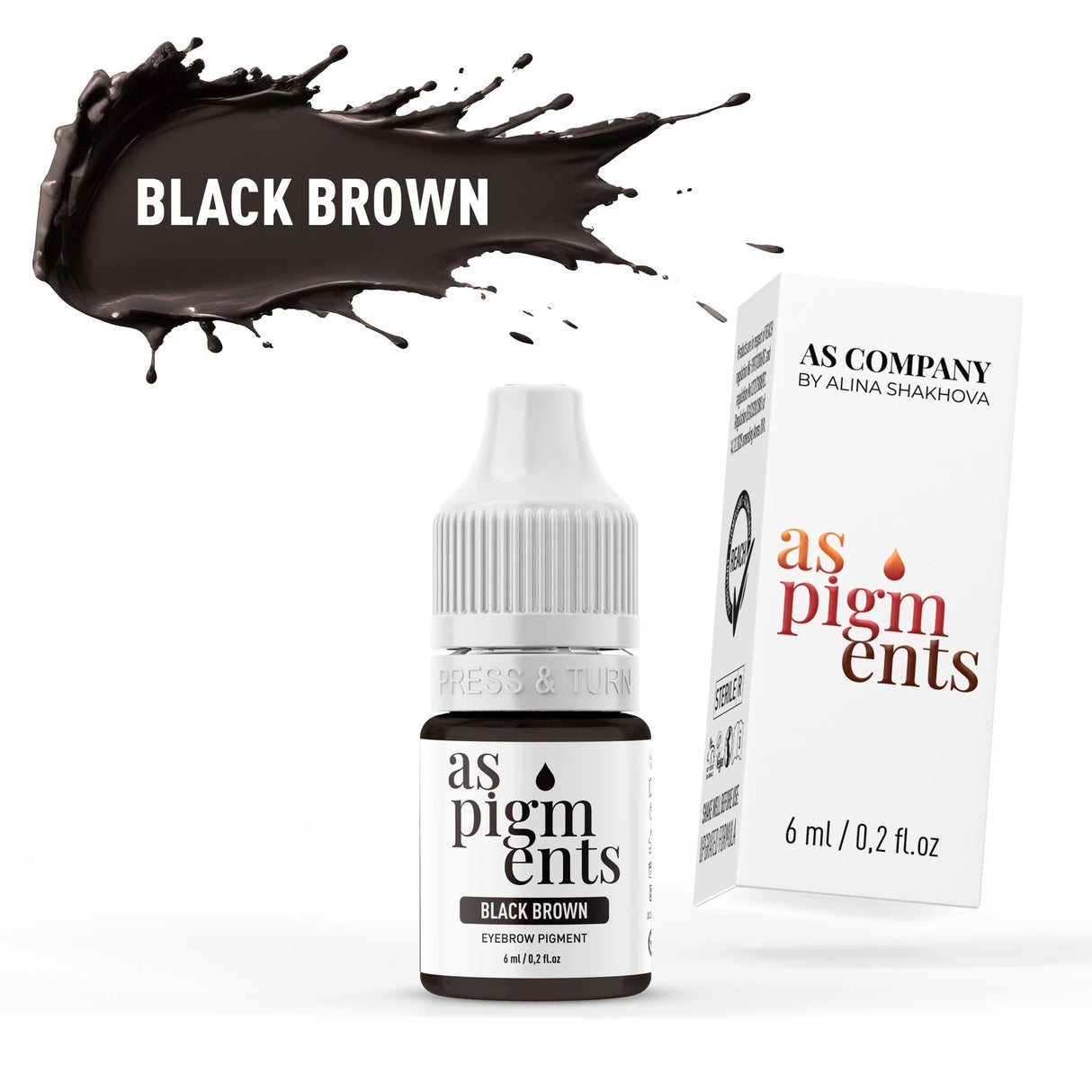 AS COMPANY Black Brown (AS Pigments) 6/12ml